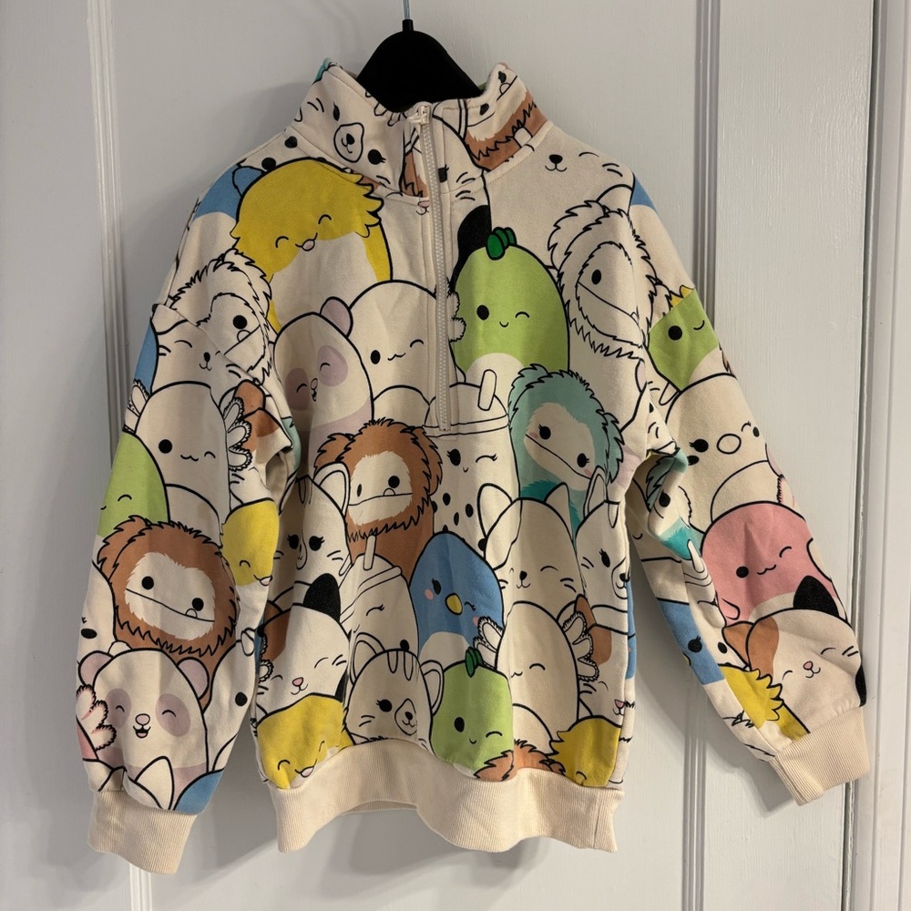 H&M Squishmallows 3/4 zip sweatshirt, size 6X/7